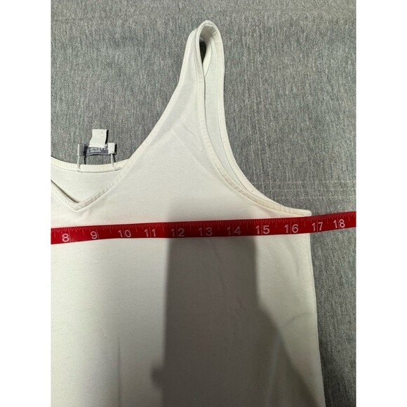 J.Jill Tank Top Camisole Medium Sleeveless V Neck Reversible‎ White Substantial - Picture 6 of 8